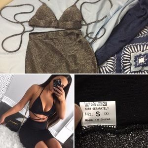 Sexy sparkling black party dress